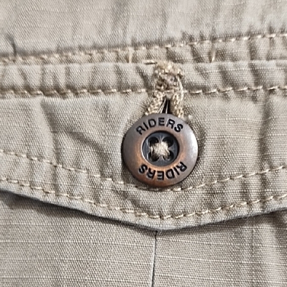 Tan Cargo Shorts with Lightweight Cotton Design Orange Stiching - Picture 9 of 11